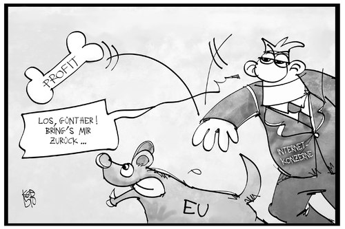 Cartoon: Netzneutralität (medium) by Kostas Koufogiorgos tagged karikatur,koufogiorgos,illustration,cartoon,netzneutralität,günther,oettinger,eu,europa,internet,konzern,wirtschaft,profit,geld,karikatur,koufogiorgos,illustration,cartoon,netzneutralität,günther,oettinger,eu,europa,internet,konzern,wirtschaft,profit,geld