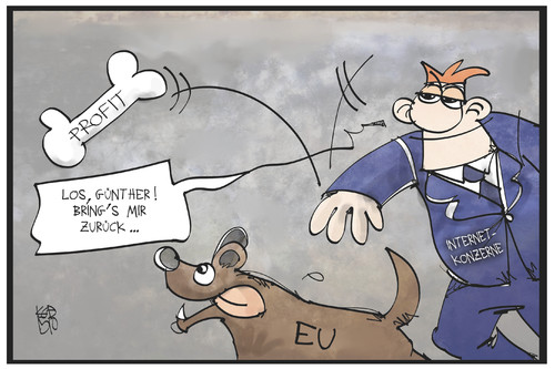 Cartoon: Netzneutralität (medium) by Kostas Koufogiorgos tagged karikatur,koufogiorgos,illustration,cartoon,netzneutralität,günther,oettinger,eu,europa,internet,konzern,wirtschaft,profit,geld,karikatur,koufogiorgos,illustration,cartoon,netzneutralität,günther,oettinger,eu,europa,internet,konzern,wirtschaft,profit,geld