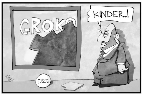 Cartoon: NoGroko (medium) by Kostas Koufogiorgos tagged karikatur,koufogiorgos,illustration,cartoon,groko,juso,schulz,spd,sozialdemokratie,fenster,sabotage,verhandlung,sondierung,koalition,politik,karikatur,koufogiorgos,illustration,cartoon,groko,juso,schulz,spd,sozialdemokratie,fenster,sabotage,verhandlung,sondierung,koalition,politik