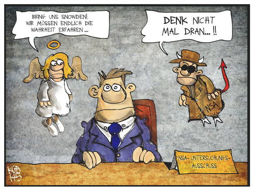 Cartoon: NSA-Untersuchungsausschuss (medium) by Kostas Koufogiorgos tagged karikatur,koufogiorgos,illustration,cartoon,nsa,untersuchungsausschuss,snowden,geheimdienst,agent,usa,engelchen,teufelchen,entscheidung,anhörung,zeuge,befragung,aussage,politik,aufklärung,karikatur,koufogiorgos,illustration,cartoon,nsa,untersuchungsausschuss,snowden,geheimdienst,agent,usa,engelchen,teufelchen,entscheidung,anhörung,zeuge,befragung,aussage,politik,aufklärung