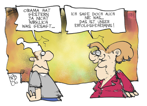 Cartoon: Obamas Rede in Berlin (medium) by Kostas Koufogiorgos tagged obama,merkel,michel,berlin,usa,deutschland,erfolgsgeheimnis,karikatur,koufogiorgos,obama,merkel,michel,berlin,usa,deutschland,erfolgsgeheimnis,karikatur,koufogiorgos