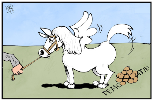 Cartoon: Orban und Pegasus (medium) by Kostas Koufogiorgos tagged karikatur,koufogiorgos,illustration,cartoon,orban,pegasus,demokratie,software,spionage,trojaner,karikatur,koufogiorgos,illustration,cartoon,orban,pegasus,demokratie,software,spionage,trojaner