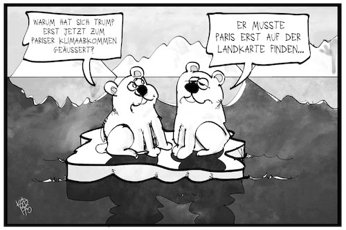 Cartoon: Pariser Klimaabkommen (medium) by Kostas Koufogiorgos tagged karikatur,koufogiorgos,illustration,cartoon,klima,abkommen,eisbär,eisscholle,erderwärmung,klimawandel,trump,paris,landkarte,geographie,karikatur,koufogiorgos,illustration,cartoon,klima,abkommen,eisbär,eisscholle,erderwärmung,klimawandel,trump,paris,landkarte,geographie