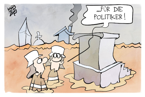 Politiker und das Hochwasser