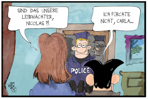 Polizei bei Sarkozy