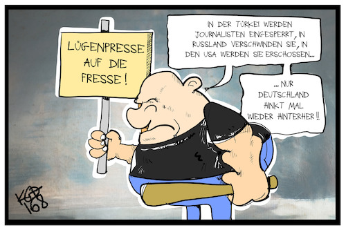 Cartoon: Pressefreiheit (medium) by Kostas Koufogiorgos tagged karikatur,koufogiorgos,illustration,cartoon,presse,pressefreiheit,lügenpresse,anschlag,usa,annapolis,russland,populismus,extremismus,karikatur,koufogiorgos,illustration,cartoon,presse,pressefreiheit,lügenpresse,anschlag,usa,annapolis,russland,populismus,extremismus