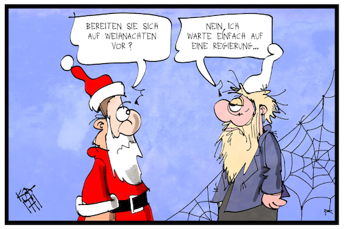 Cartoon: Regierungsbildung (medium) by Kostas Koufogiorgos tagged karikatur,koufogiorgos,illustration,cartoon,regierungsbildung,regierung,weihnachten,michel,weihnachtsmann,bart,warten,langeweile,verkleidung,kostüm,deutschland,regierungskrise,politik,demokratie,karikatur,koufogiorgos,illustration,cartoon,regierungsbildung,regierung,weihnachten,michel,weihnachtsmann,bart,warten,langeweile,verkleidung,kostüm,deutschland,regierungskrise,politik,demokratie