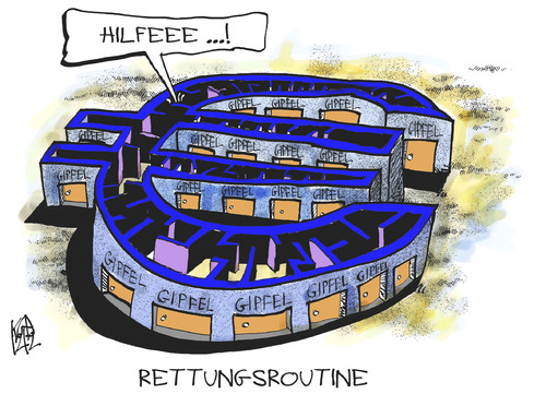 Cartoon: Rettungsroutine (medium) by Kostas Koufogiorgos tagged rettungsroutine,europa,eu,euro,schulden,krise,labyrinth,irrgarten,wort,europäische,union,karikatur,kostas,koufogiorgos,rettungsroutine,europa,eu,euro,schulden,krise,labyrinth,irrgarten,wort,europäische,union,karikatur,kostas,koufogiorgos