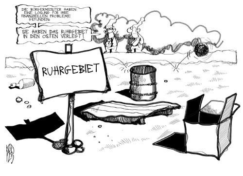 Cartoon: Ruhrgebiet (medium) by Kostas Koufogiorgos tagged ruhrgebiet,ruhrpott,solidarität