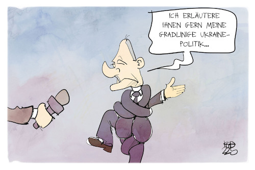 Cartoon: Scholz erklärt sich (medium) by Kostas Koufogiorgos tagged karikatur,koufogiorgos,scholz,knoten,ukraine,politik,interview,reporter,presse,bundeskanzler,zdf,karikatur,koufogiorgos,scholz,knoten,ukraine,politik,interview,reporter,presse,bundeskanzler,zdf