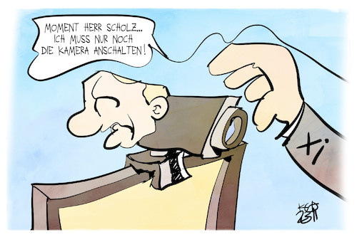 Scholz spricht Online  mit Xi