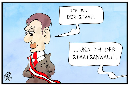 Cartoon: Sebastian Kurz (medium) by Kostas Koufogiorgos tagged karikatur,koufogiorgos,illustration,cartoon,kurz,österreich,bundeskanzler,staatsanwalt,justiz,ermittlung,karikatur,koufogiorgos,illustration,cartoon,kurz,österreich,bundeskanzler,staatsanwalt,justiz,ermittlung