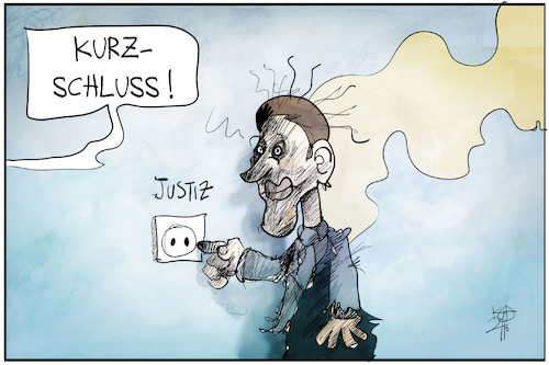 Cartoon: Sebastian Kurz (medium) by Kostas Koufogiorgos tagged karikatur,koufogiorgos,illustration,cartoon,kurz,österreich,kurzschluss,stromschlag,karikatur,koufogiorgos,illustration,cartoon,kurz,österreich,kurzschluss,stromschlag