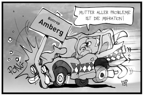 Cartoon: Seehofers Probleme (medium) by Kostas Koufogiorgos tagged karikatur,koufogiorgos,illustration,cartoon,seehofer,problem,flüchtlingspolitik,bottrop,amberg,auto,unfall,crash,innenminister,karikatur,koufogiorgos,illustration,cartoon,seehofer,problem,flüchtlingspolitik,bottrop,amberg,auto,unfall,crash,innenminister