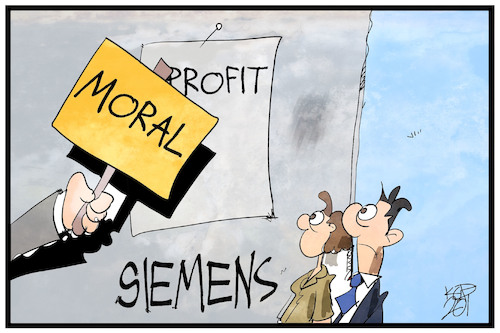 Cartoon: Siemens (medium) by Kostas Koufogiorgos tagged karikatur,koufogiorgos,illustration,cartoon,siemens,spagat,profit,moral,adani,australien,kohle,geschäft,business,wirtschaft,karikatur,koufogiorgos,illustration,cartoon,siemens,spagat,profit,moral,adani,australien,kohle,geschäft,business,wirtschaft