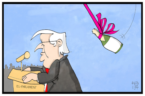 Cartoon: Steinmeier (medium) by Kostas Koufogiorgos tagged karikatur,koufogiorgos,illustration,cartoon,steinmeier,eu,europa,parlament,taufe,rede,bundespräsident,deutschland,karikatur,koufogiorgos,illustration,cartoon,steinmeier,eu,europa,parlament,taufe,rede,bundespräsident,deutschland