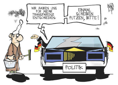 Cartoon: Transparente Politik (medium) by Kostas Koufogiorgos tagged transparenz,politik,bundestag,abgeordnete,nebeneinkünfte,michel,auto,geld,einkommen,karikatur,kostas,koufogiorgos,transparenz,politik,bundestag,abgeordnete,nebeneinkünfte,michel,auto,geld,einkommen,karikatur,kostas,koufogiorgos