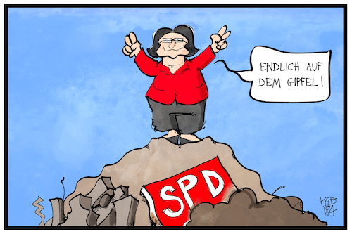 Cartoon: Trümmerfrau Nahles (medium) by Kostas Koufogiorgos tagged karikatur,koufogiorgos,illustration,cartoon,andrea,nahles,spd,trümmerfrau,scherbenhaufen,gipfel,spitze,sozialdemokratie,vorsitz,wahl,demokratie,karikatur,koufogiorgos,illustration,cartoon,andrea,nahles,spd,trümmerfrau,scherbenhaufen,gipfel,spitze,sozialdemokratie,vorsitz,wahl,demokratie