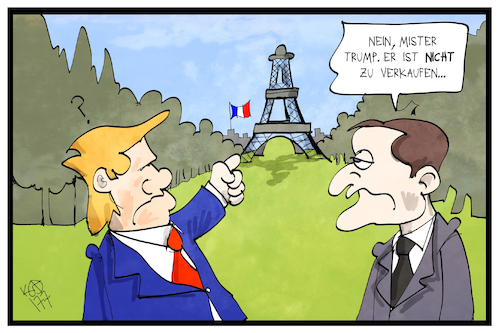 Cartoon: Trump in Paris (medium) by Kostas Koufogiorgos tagged karikatur,koufogiorgos,cartoon,illustration,trump,macron,eiffelturm,kauf,immobilie,besuch,usa,frankreich,karikatur,koufogiorgos,cartoon,illustration,trump,macron,eiffelturm,kauf,immobilie,besuch,usa,frankreich