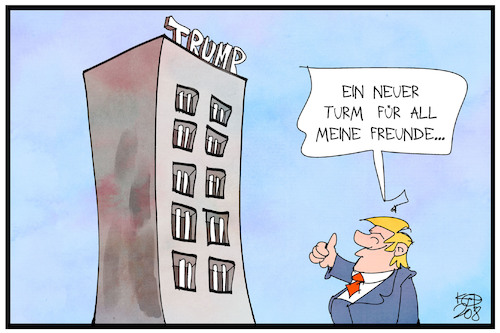 Cartoon: Trumps Freunde (medium) by Kostas Koufogiorgos tagged karikatur,koufogiorgos,illustration,cartoon,trump,gefängnis,tower,freund,usa,kriminalität,karikatur,koufogiorgos,illustration,cartoon,trump,gefängnis,tower,freund,usa,kriminalität