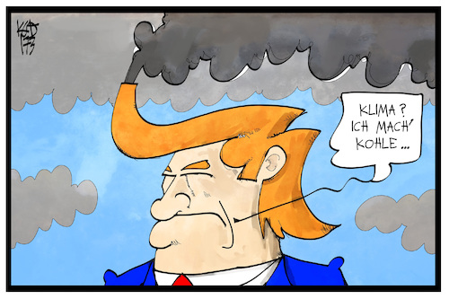 Cartoon: Trumps Klimapolitik (medium) by Kostas Koufogiorgos tagged karikatur,koufogiorgos,illustration,cartoon,trump,kohle,fossile,brennstoffe,klima,politik,klimaschutz,energiewende,usa,karikatur,koufogiorgos,illustration,cartoon,trump,kohle,fossile,brennstoffe,klima,politik,klimaschutz,energiewende,usa