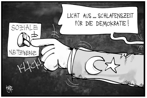 Cartoon: Türkei (medium) by Kostas Koufogiorgos tagged karikatur,koufogiorgos,illustration,cartoon,tuerkei,soziale,netzwerke,twitter,facebook,lichtschalter,abschalten,ausschalten,demokratie,zensur,politik,karikatur,koufogiorgos,illustration,cartoon,tuerkei,soziale,netzwerke,twitter,facebook,lichtschalter,abschalten,ausschalten,demokratie,zensur,politik