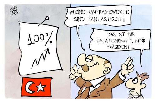 Cartoon: Türkei vor der Wahl (medium) by Kostas Koufogiorgos tagged karikatur,koufogiorgos,türkei,erdogan,wahl,inflation,umfrage,karikatur,koufogiorgos,türkei,erdogan,wahl,inflation,umfrage