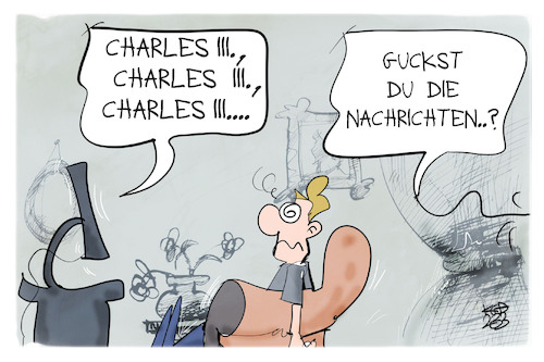 Cartoon: Überdosis Charles (medium) by Kostas Koufogiorgos tagged karikatur,koufogiorgos,charles,könig,uk,großbritannien,karikatur,koufogiorgos,charles,könig,uk,großbritannien