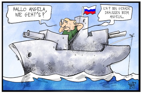 Cartoon: Ukraine-Konflikt (medium) by Kostas Koufogiorgos tagged karikatur,koufogiorgos,illustration,cartoon,ukraine,russland,putin,schiff,kriegsschiff,konflikt,schwarzes,meer,karikatur,koufogiorgos,illustration,cartoon,ukraine,russland,putin,schiff,kriegsschiff,konflikt,schwarzes,meer