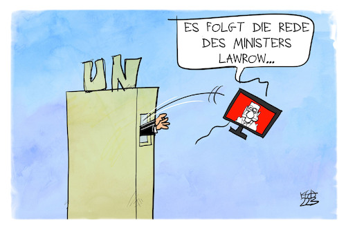 Cartoon: UN-Menschenrechtsrat (medium) by Kostas Koufogiorgos tagged karikatur,koufogiorgos,un,vereinte,nationen,menschenrechtsrat,lawrow,karikatur,koufogiorgos,un,vereinte,nationen,menschenrechtsrat,lawrow