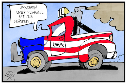 Cartoon: US-Klimaziele (medium) by Kostas Koufogiorgos tagged karikatur,koufogiorgos,illustration,cartoon,usa,klima,klimaziel,verschmutzung,auto,abgas,klimaabkommen,umwelt,karikatur,koufogiorgos,illustration,cartoon,usa,klima,klimaziel,verschmutzung,auto,abgas,klimaabkommen,umwelt