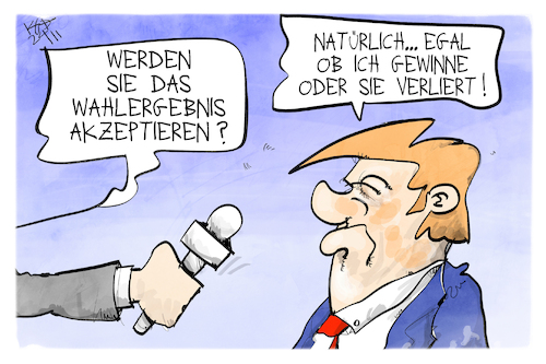 Cartoon: US-Wahl (medium) by Kostas Koufogiorgos tagged karikatur,koufogiorgos,trump,wahl,reporter,interview,wahlergebnis,sieg,niederlage,karikatur,koufogiorgos,trump,wahl,reporter,interview,wahlergebnis,sieg,niederlage