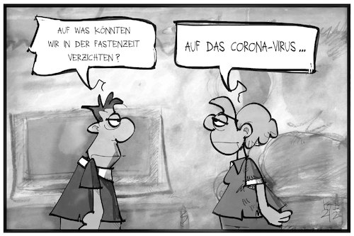 Cartoon: Verzichten in der Pandemie (medium) by Kostas Koufogiorgos tagged karikatur,koufogiorgos,illustration,cartoon,aschermittwoch,fastenzeit,corona,pandemie,paar,verzicht,karikatur,koufogiorgos,illustration,cartoon,aschermittwoch,fastenzeit,corona,pandemie,paar,verzicht