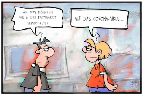 Cartoon: Verzichten in der Pandemie (medium) by Kostas Koufogiorgos tagged karikatur,koufogiorgos,illustration,cartoon,aschermittwoch,fastenzeit,corona,pandemie,paar,verzicht,karikatur,koufogiorgos,illustration,cartoon,aschermittwoch,fastenzeit,corona,pandemie,paar,verzicht