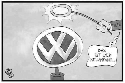 Cartoon: VW-Neuanfang (medium) by Kostas Koufogiorgos tagged karikatur,koufogiorgos,illustration,cartoon,vw,volkswagen,neuanfang,heiligenschein,logo,auto,autobauer,wirtschaft,automobilindustrie,karikatur,koufogiorgos,illustration,cartoon,vw,volkswagen,neuanfang,heiligenschein,logo,auto,autobauer,wirtschaft,automobilindustrie