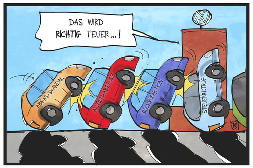 Skandal Domino Bei Vw By Kostas Koufogiorgos Business Cartoon Toonpool