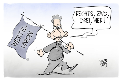 Cartoon: Werte Union (medium) by Kostas Koufogiorgos tagged karikatur,koufogiorgos,maassen,werteunion,partei,rechts,konservativ,karikatur,koufogiorgos,maassen,werteunion,partei,rechts,konservativ