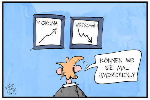 Cartoon: Wirtschaftseinbruch (medium) by Kostas Koufogiorgos tagged karikatur,koufogiorgos,illustration,cartoon,corona,wirtschaft,kurve,einbruch,pandemie,virus,chart,karikatur,koufogiorgos,illustration,cartoon,corona,wirtschaft,kurve,einbruch,pandemie,virus,chart