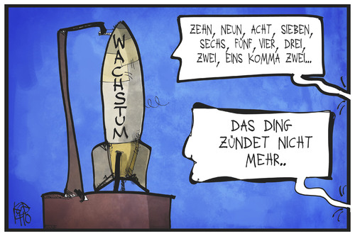 Cartoon: Wirtschaftswachstum (medium) by Kostas Koufogiorgos tagged karikatur,koufogiorgos,illustration,cartoon,wirtschaft,wachstum,rakete,fehlstart,zündung,politik,karikatur,koufogiorgos,illustration,cartoon,wirtschaft,wachstum,rakete,fehlstart,zündung,politik