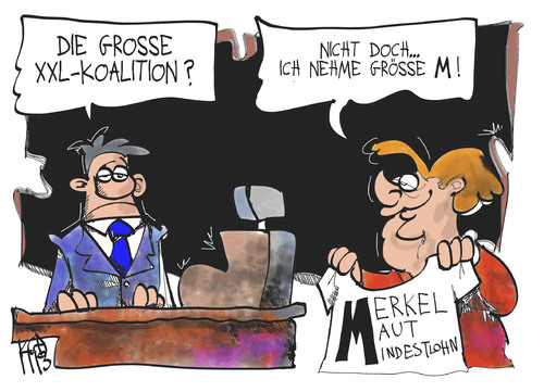 Cartoon: XXL-Koalition (medium) by Kostas Koufogiorgos tagged koalition,groko,merkel,regierung,maut,mindestlohn,verhandlung,karikatur,koufogiorgos,koalition,groko,merkel,regierung,maut,mindestlohn,verhandlung,karikatur,koufogiorgos