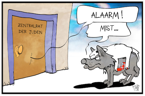 Cartoon: Zentralrat der Juden (medium) by Kostas Koufogiorgos tagged karikatur,koufogiorgos,illustration,cartoon,afd,partei,juden,zentralrat,wolf,schafspelz,gefahr,warnung,karikatur,koufogiorgos,illustration,cartoon,afd,partei,juden,zentralrat,wolf,schafspelz,gefahr,warnung