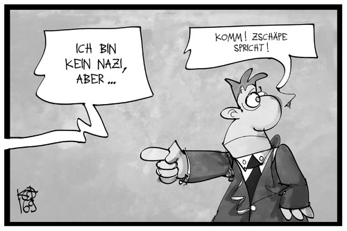 Cartoon: Zschäpe sagt aus (medium) by Kostas Koufogiorgos tagged karikatur,koufogiorgos,illustration,cartoon,nsu,nazi,zschaepe,prozess,aussage,rechtsextremismus,politik,karikatur,koufogiorgos,illustration,cartoon,nsu,nazi,zschaepe,prozess,aussage,rechtsextremismus,politik