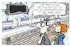 Cartoon: Deutschlandticket (small) by Kostas Koufogiorgos tagged karikatur,koufogiorgos,deutschlandticket,bahn,verspätung,teuer,preis