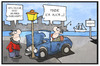 Cartoon: Drohnen-Show in Hamburg (small) by Kostas Koufogiorgos tagged karikatur,koufogiorgos,illustration,cartoon,hamburg,drohne,show,weltrekord,autofahrer,ablenkung,unfall