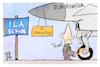 Cartoon: Eurofighter (small) by Kostas Koufogiorgos tagged karikatur,koufogiorgos,eurofighter,scholz,bundeswehr,reifen