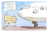 Cartoon: Flugreisen (small) by Kostas Koufogiorgos tagged karikatur,koufogiorgos,flug,reise,tourismus,flugzeug,klimakleber,letzte,generation,landebahn