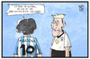 Cartoon: Handspiel (small) by Kostas Koufogiorgos tagged karikatur,koufogiorgos,illustration,cartoon,handspiel,fussball,maradona,schweinsteiger,europameisterschaft,halbfinale,fehler,hand,gottes,legende,sport,spieler