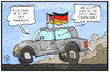 Cartoon: Marco Reus (small) by Kostas Koufogiorgos tagged karikatur,koufogiorgos,illustration,cartoon,reus,em,mannschaft,dfb,team,fussball,europameisterschaft,fahren,führerschein,kader,streichliste,sport