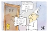 Cartoon: Papa ante portas (small) by Kostas Koufogiorgos tagged karikatur,koufogiorgos,papst,g7,wunder,tür,fachmann,weltfrieden