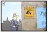 Cartoon: Postbank (small) by Kostas Koufogiorgos tagged karikatur,koufogiorgos,illustration,cartoon,postbank,reiche,kunde,bank,service,verbraucher,geld,gebühren